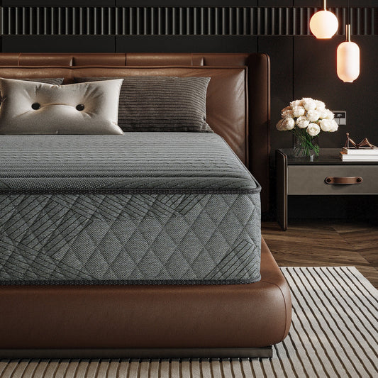 Matelas hybride SweDrea 10 po mi-ferme en mousse à mémoire de forme infusée de gel, rafraîchissant et respirant, certifié CertiPUR-US, SGS et OEKO-TEX
