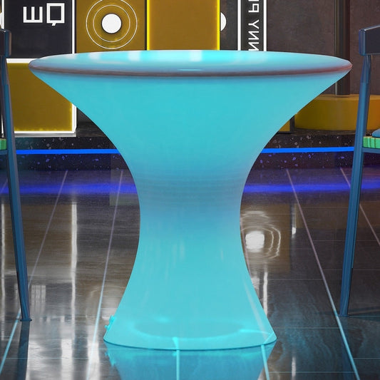 Table de cocktail Mixoy à LED changeantes, table à vin rechargeable et sans fil, meuble d'ambiance pour patio, piscine et pub