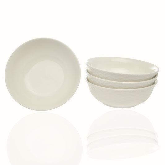 Service de table Nantucket blanc 18 pièces à la vanille rouge