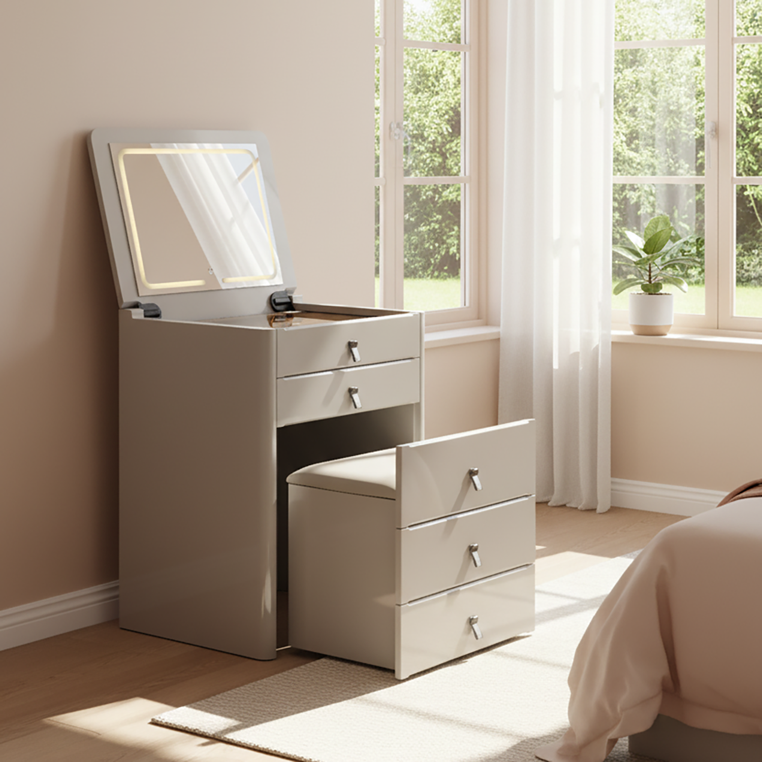 Ensemble de coiffeuse Aria avec miroir